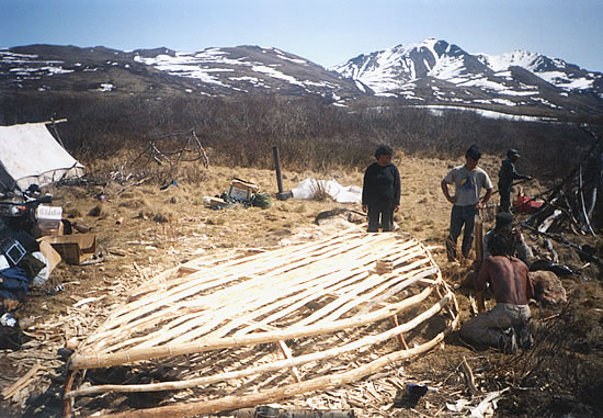 Spring camp on the upper Kwethluk River